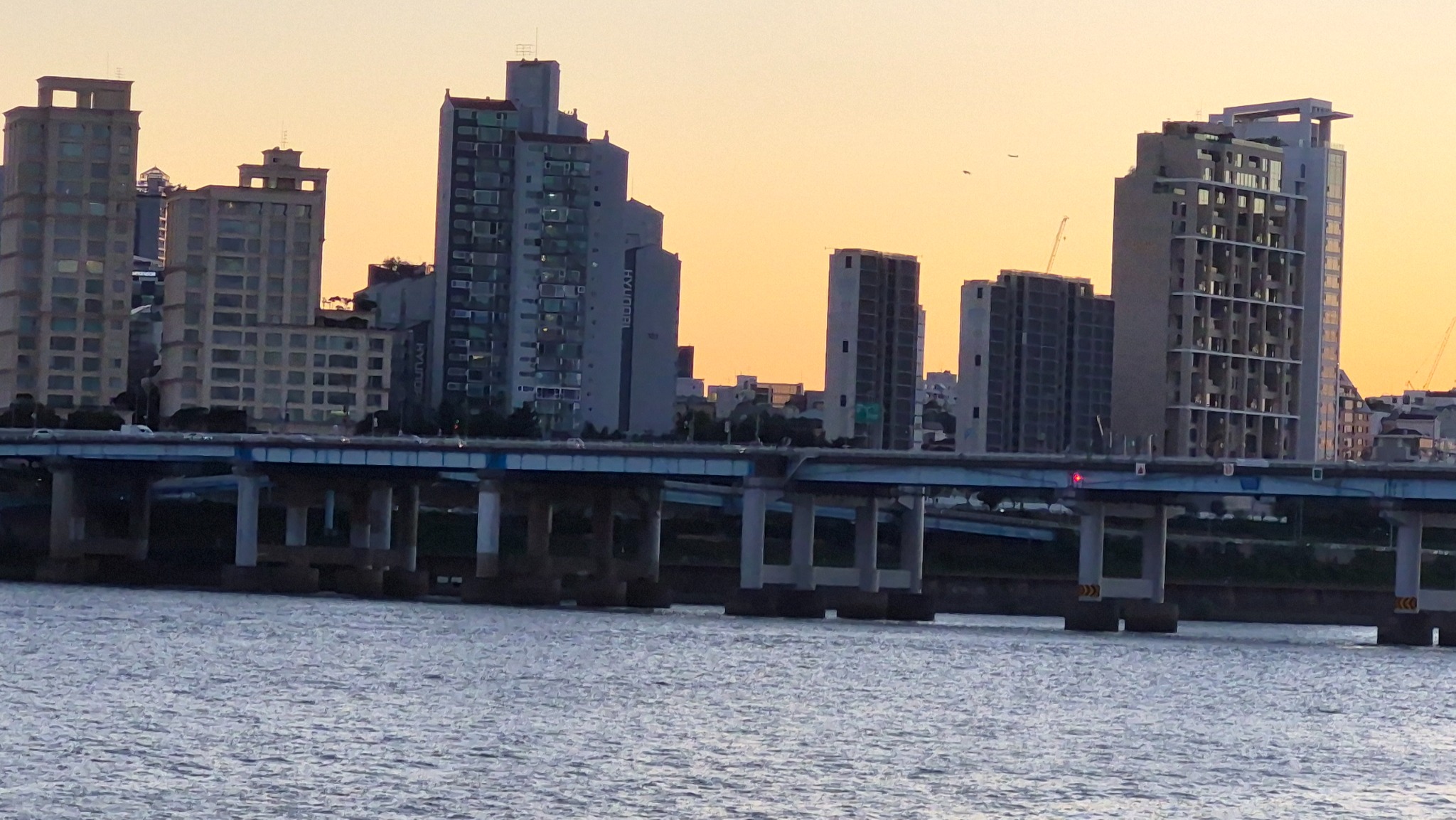 Bridge and evening light